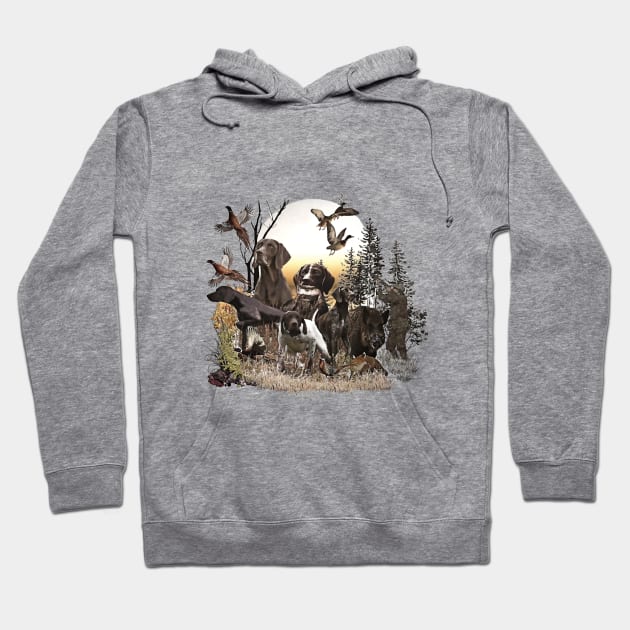 Deutsch Kurzhaar Hoodie by German Wirehaired Pointer 